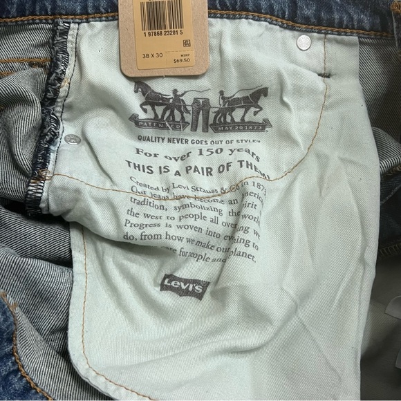 Levis 512 Slim Taper Denim Stretch Jean Distressed Torn Stitch Color - Picture 7 of 7